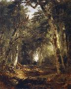 Asher Brown Durand In the woods oil